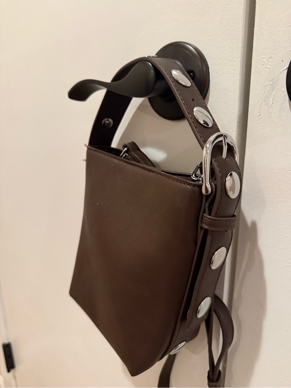 Brown Faux Leather Bag